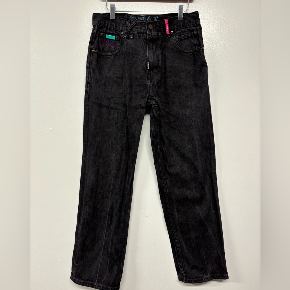 LRG Y2K Style Black Straight Jeans Size 32
